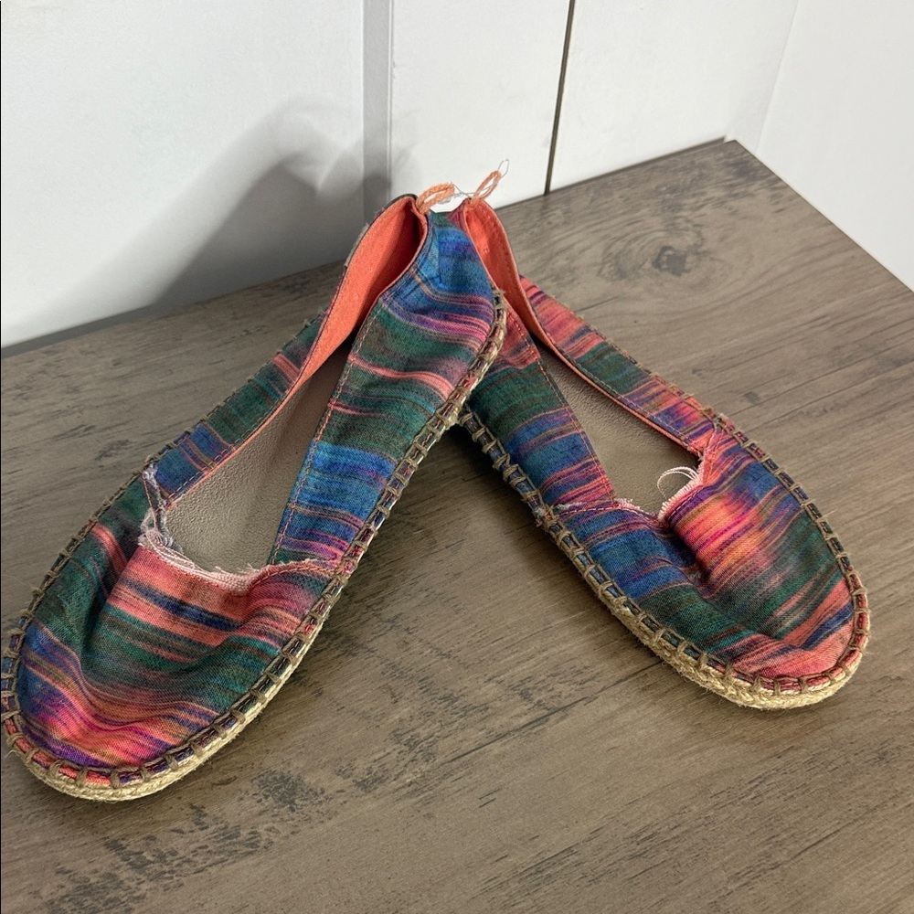 Sanuk Multicolor Espadrille Flats - W7 - New without tags
